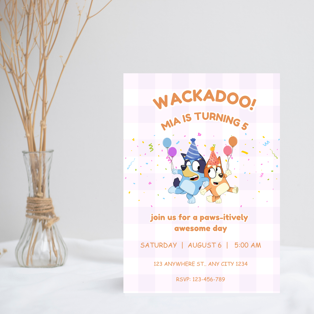 Bluey Editable Birthday Invitation | Editable Digital Template | 5x7” | Party Invite | Instant Download
