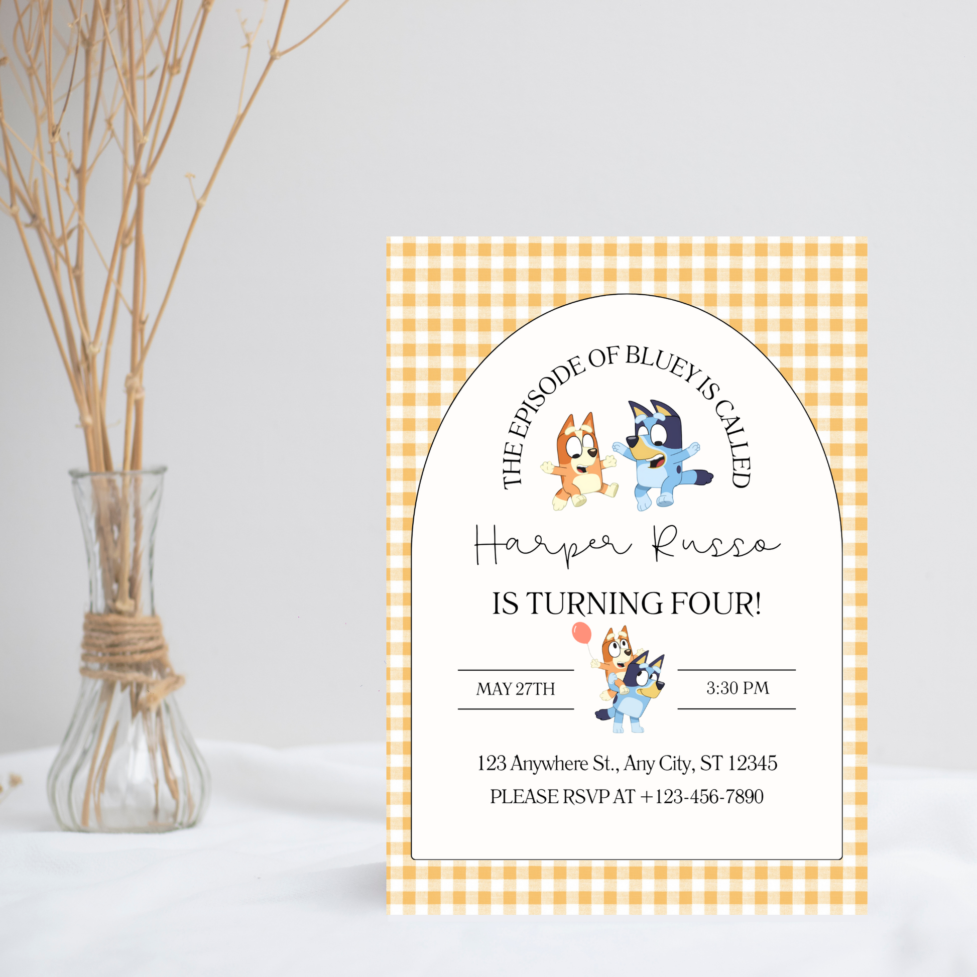 Bluey-Inspired Birthday Party Invitation | Editable Canva Template | 5x7”  | Instant Download