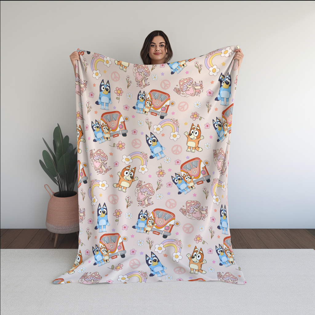 Bluey Car Seamless Pattern, Blue Repeating Pattern | Digital File | Fabric Sublimation